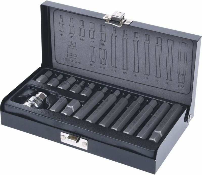 KS Tools 10mm Bit-Satz, 15-tlg, Innensechskant - 911.5040