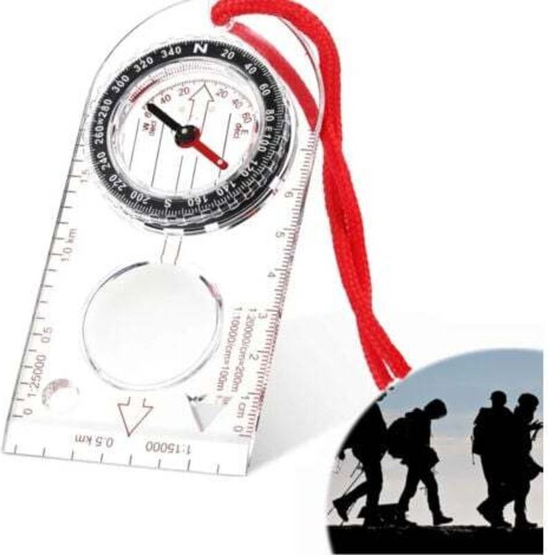 Navigationskompass mit einstellbarer Deklination für Kartenlesen, Expeditionen, Wandern, Orientierungsläufe und Überlebe...