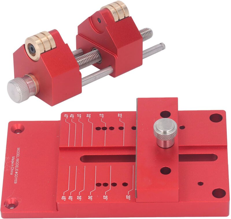 Eosnow Meißelschärfungs -Kit Aluminiumlegierung Honenhandbuch 15 bis 45 Grad Winkelvorrichtung und Anzeige