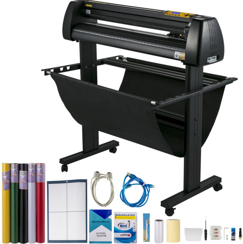 VEVOR Vinylschneider, 34-Zoll-Paket, Vinyl-Schneidemaschine, manueller Vinyldrucker, LCD-Display, Plotterschneider, Schi...