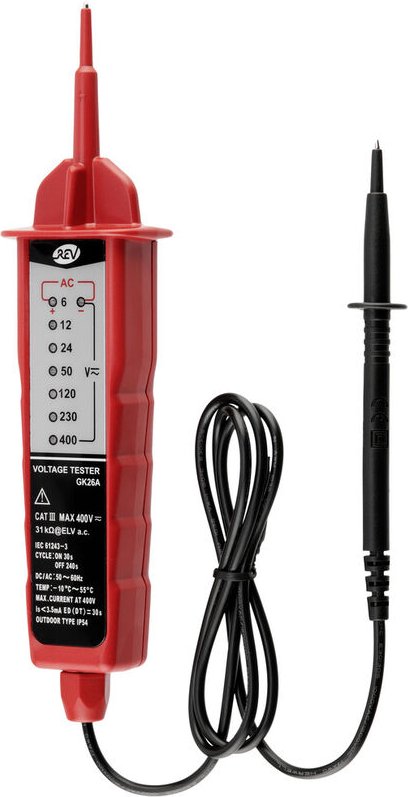 REV LED 6-400V rt Spannungsprüfer LED