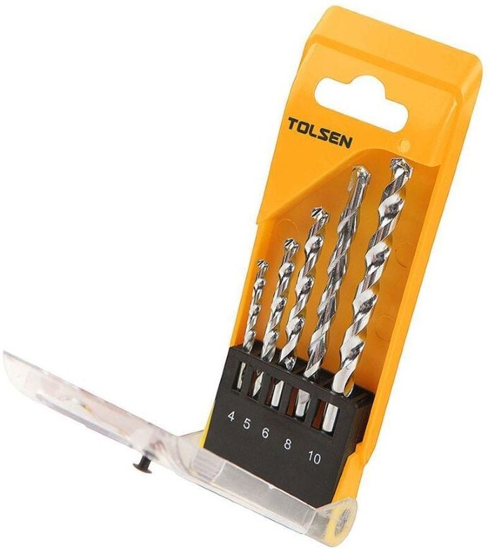 Satz 5 Stucke Gemischte Bohrer Fur Wand 4-5-6-8-10mm Tolsen