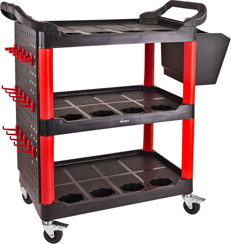 Werkzeugwagen 3 Ablagen Werkstattwagen Rollwagen Werkstattregal stabil praktisch