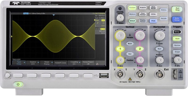 Teledyne LeCroy T3DSO1102 Digital-Oszilloskop 100 MHz 1 GSa/s 14 Mpts 8 Bit Digital-Speicher (DSO)