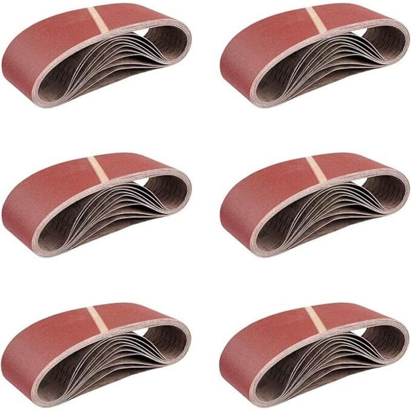 Schleifbänder 75 x 533 mm, Schleif- und Polierpapier (Körnung 180) für Bandschleifer (5 Stück).