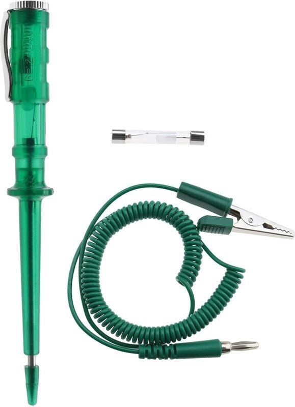 Aougo - dc 6V/12V/24V Auto-Stromkreistester mit Krokodilklemme, Testlampen-Spulenkabel zur Überprüfung der Batteriespann...