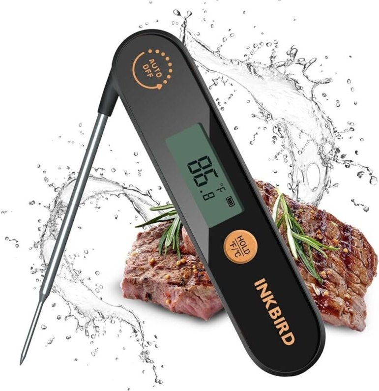 INKBIRD IHT-1X Küchenthermometer, Fleischthermometer zum Kochen von Lebensmitteln, -50 °C bis 300 °C, wasserdicht