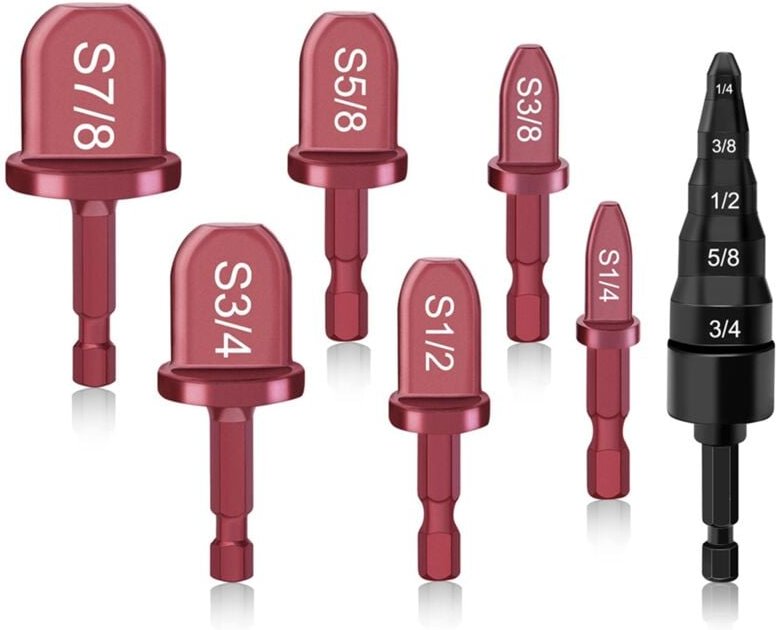 7-teiliges Schmiedewerkzeug-Bohrer-Set, Rohraufweiter-Werkzeug, 1/4 Zoll, 3/8 Zoll, 1/2 Zoll, 5/8 Zoll, 3/4 Zoll, 7/8 Zo...
