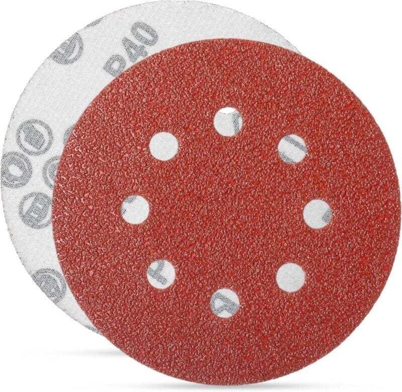 100 Stück Schleifscheiben, Körnung 125 mm, ideal zum Schleifen, Polieren und Entrosten, HSDPS5M100,40