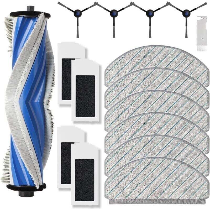 Ersatzteile für Ecovacs Deebot N20 Pro Plus/ N20 Plus/ N20, inklusive 1 Hauptbürste, 6 Wischpads, 4 HEPA-Filtern und 4 S...