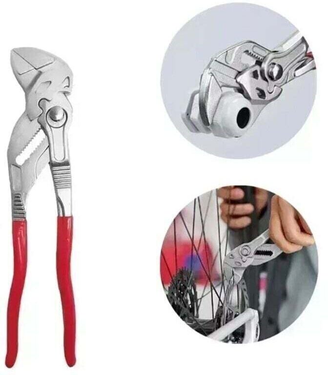 Verstellbarer Mehrzweck-Zangenschlüssel, Schnellverschluss-Wasserpumpenzange, deutsche Fertigung, große Öffnung, 52 mm, ...