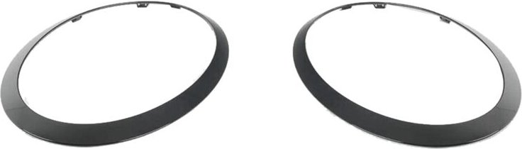 Tlily - 1 Paar Frontscheinwerfer-Zierringe 51137449209 51137449210 für F55 F56 F57 2015-2017, Schwarzes Chrom-LüNettende...