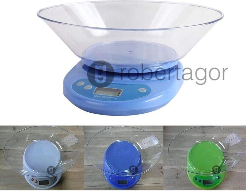 Ke-2 5 Kg Digitale Lcd-Waage Mit Ablage, Elektronische Küchenwaage Für Flüssigkeiten Und Leben