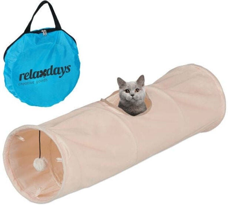 Zusammenklappbarer katzentunnel mit plusch 8831