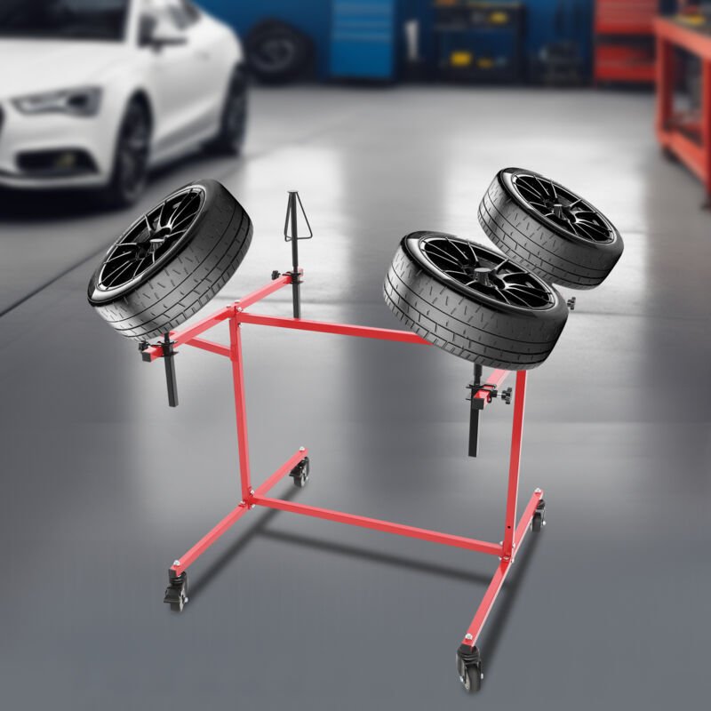 Mobile Unterlage zum Lackieren von 4 Felgen Unterlage zum Lackieren von Felgen Ständerunterlage Lackierunterlage für Aut...