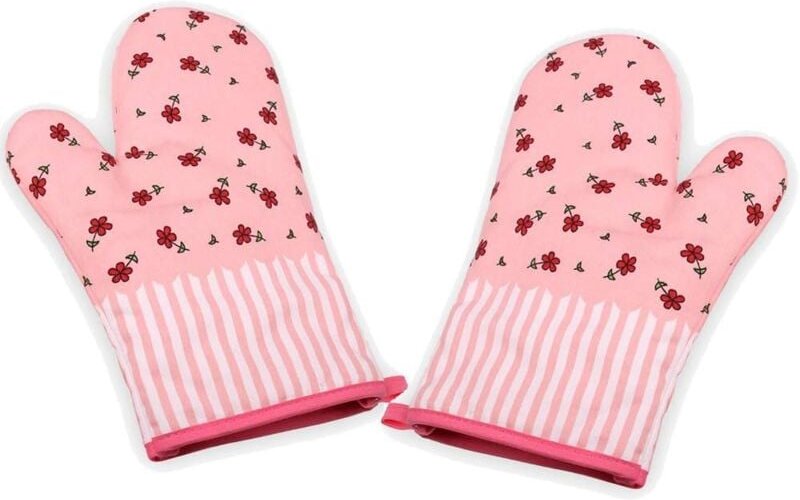 Ersandy - Ofenhandschuhe, Küchenhandschuhe, Grillhandschuh, hitzebeständig, Baumwollfutter, für Micro Bakery Barbecue, B...