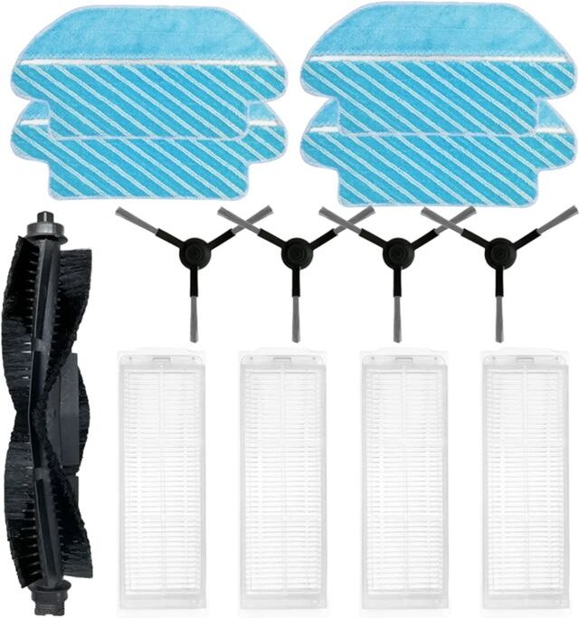 Für Proscenic M6 Pro Roboter-Staubsauger, Ersatzteile, Zubehör, Hauptseitenbürste, Hepa-Filter, Wischtuch, c