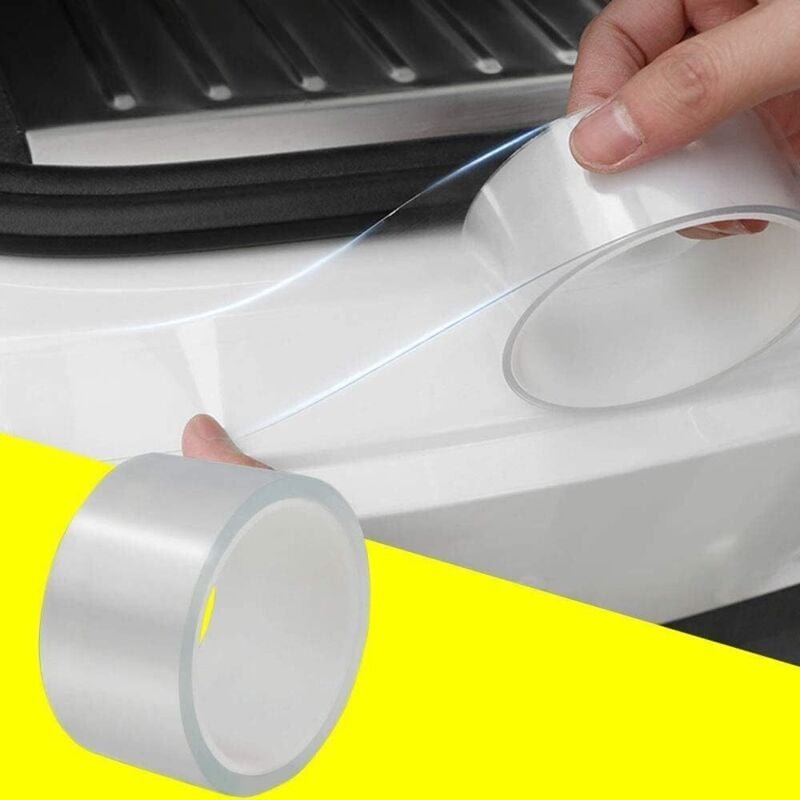 Linghhang - 5 cm x 5 m) Stoßstangenschutz, Autotürschwellenschutz, Felgenschutz – 5 m transparenter Autoschutzstreifen a...