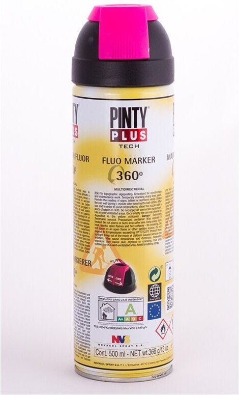 Sprühfarbe PintyPlus Tech Marker 360° Fuchsia 650cc T184