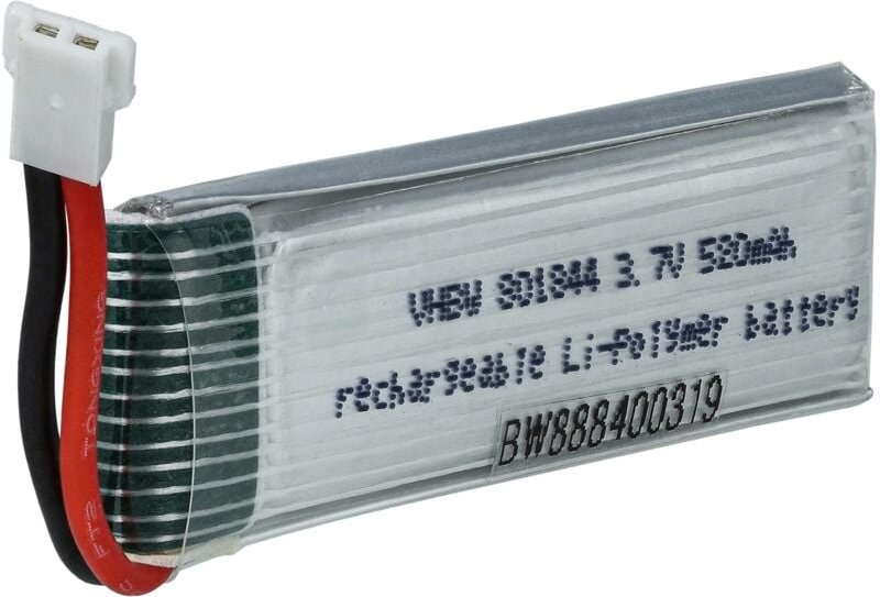 Vhbw - Akku kompatibel mit xh 2.54 2P Stecker für Modellbau z.B. Racing Car, Helikopter, Flugzeug (520mAh, 3,7V, Li-Poly...
