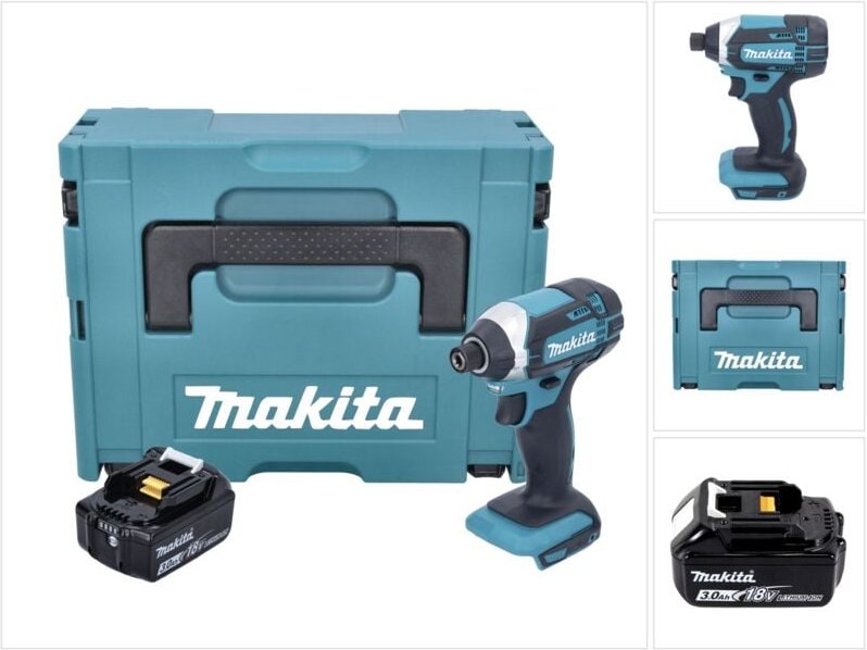 Makita DTD 152 F1J Akku Schlagschrauber 18V 165Nm + 1x Akku 3,0Ah + Makpac - ohne Ladegerät