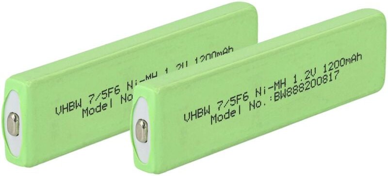 Vhbw - 2x Akkuzelle kompatibel mit Sony D-NE10, D-NE800, D-NE1, D-EJ955 cd Player (1100 mAh, 1,2 v, NiMH), Akku 7/5F6, B...