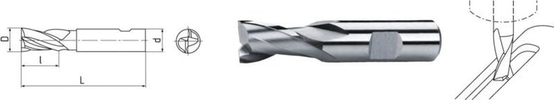 Hss Co8-Langlochfräser din 327