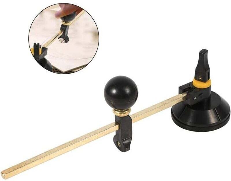 Kreisförmiger Glasschneider mit Saugnapf-Schneidwerkzeugen, Diamant-Schneidkreisdurchmesser 400 mm für Amateur- und Prof...