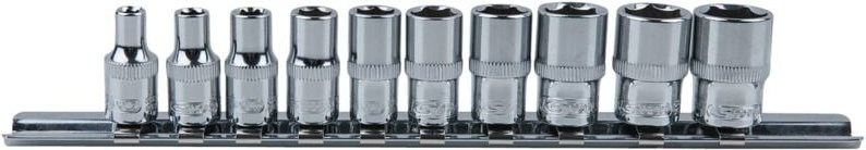 1/4' CHROMEplus Sechskant-Stecknuss-Satz, 10-tlg 4-13mm