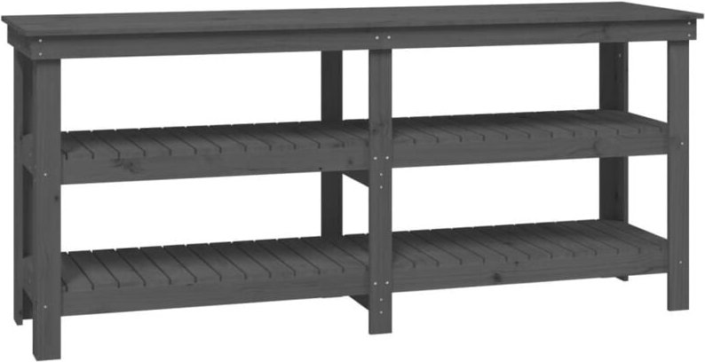 Werkbank Grau 181x50x80 cm Massivholz Kiefer Vidaxl