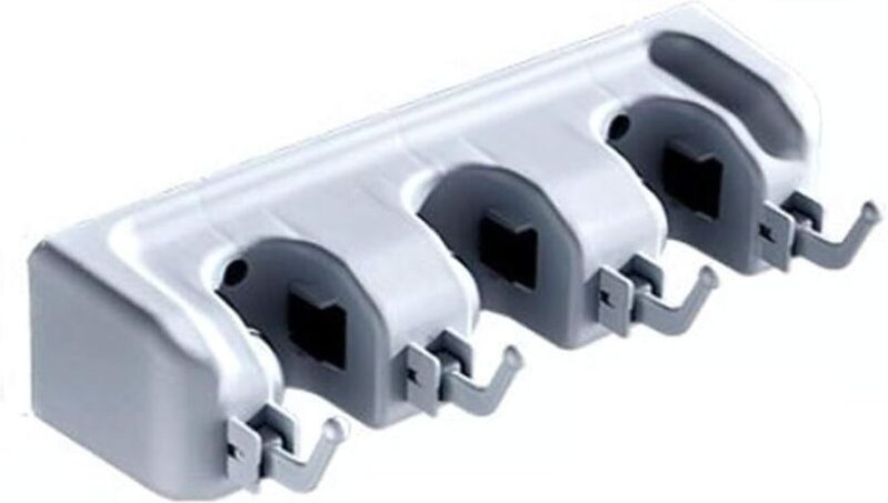 Besenhalter, Werkzeughalter, Wandhalterung für Besen, Gartengeräte und mehr (T3 Stretch Black Cardball Punch)