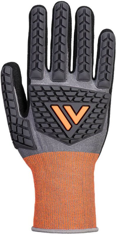 Gant Nitril Anti-Schlag Schnitt D Stärke 18 Grau/Schwarz XS - Größe 6