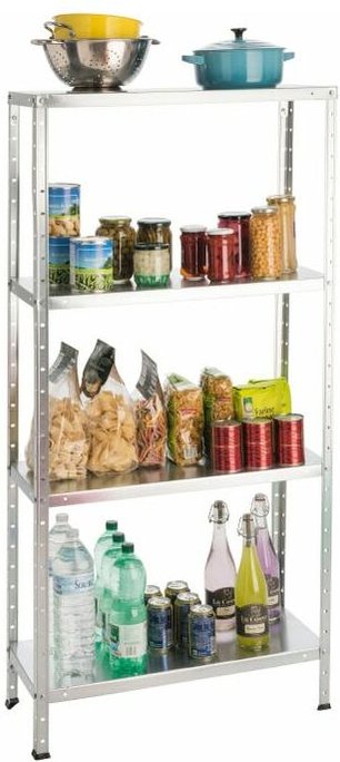 4 -Storey -verzinktes Metallregal in Kit Brixo Zip