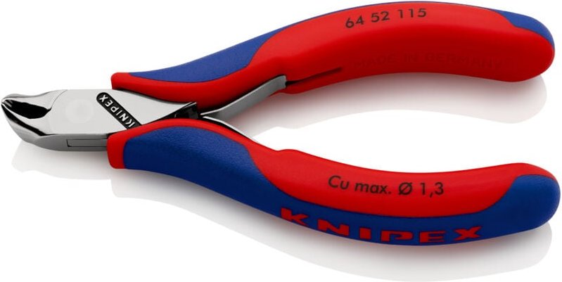 64 52 115 Elektronik- u. Feinmechanik Schrägschneider ohne Facette 115 mm - Knipex