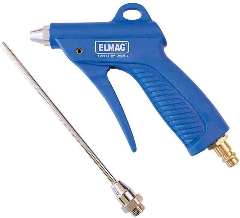 Ausblaspistole pa Kombi-Set mit Normaldüse und Verlängerungsdüse 165 mm - Elmag