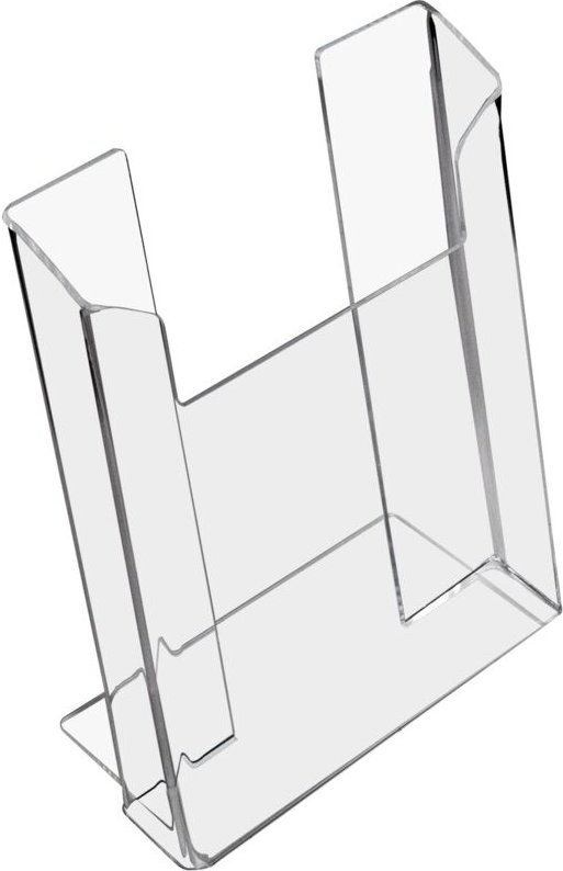 HMF - 46961 Prospektständer, Prospekthalter din A5 Acryl, 16 x 19,5 x 9 cm