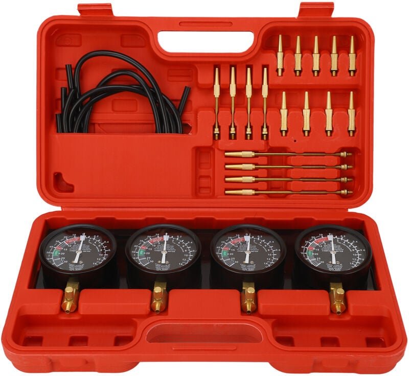 Vakuum-Vergaser-Einstellwerkzeug mit 4 Gummischläuchen für 4-Zylinder-Motorräder