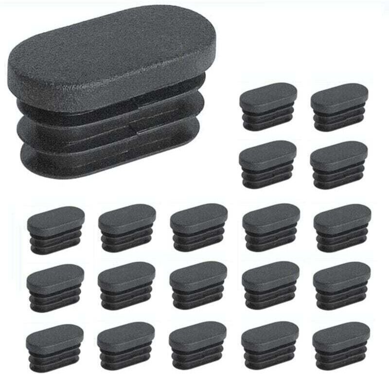 100 Stück 15x30mm Kunststoff-Endkappen, für Möbelbeinrohre, ovale Endkappen, für Stuhlbeine, Kunststoffkappen, für ovale...