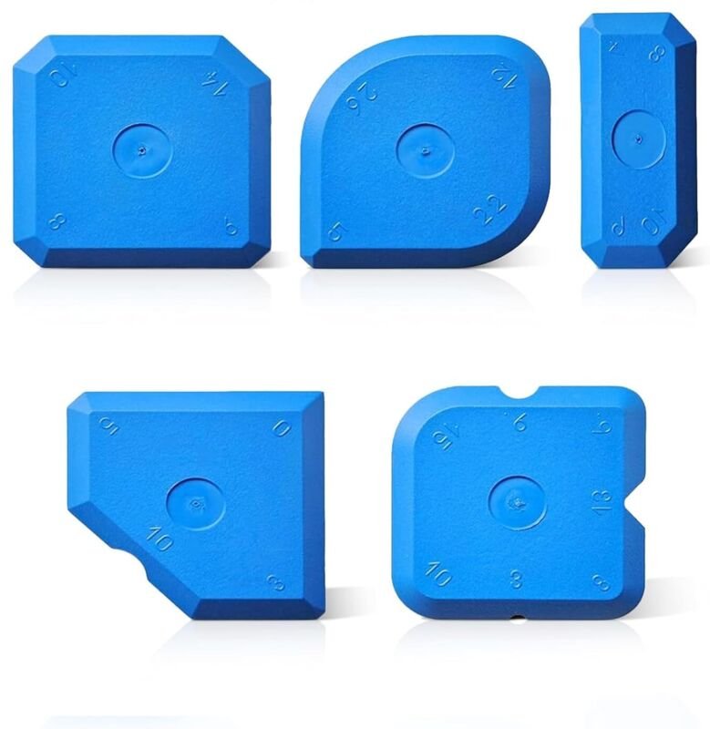 5-teiliges blaues Silikon-Fugenfüllwerkzeug-Set für Fugen in Küche und Bad – Mehrwinkel-Applikator für Silikondichtmitte...