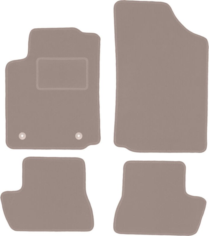 Beige Veloursmatten für: Citroen C2 Fließheck (2003-2009)
