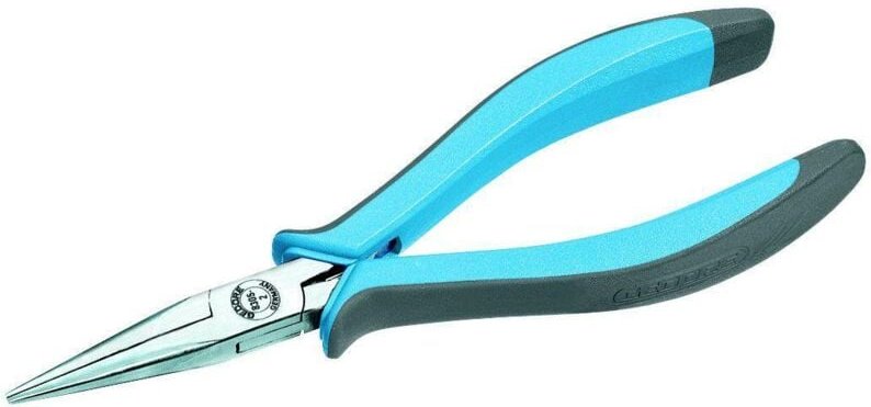 Elektronik-Spitzzange, Backen extra lang, halbrund - Gedore