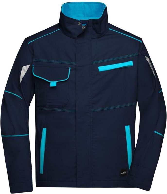 James & Nicholson Funktionelle Jacke JN849 Gr. L navy/turquoise