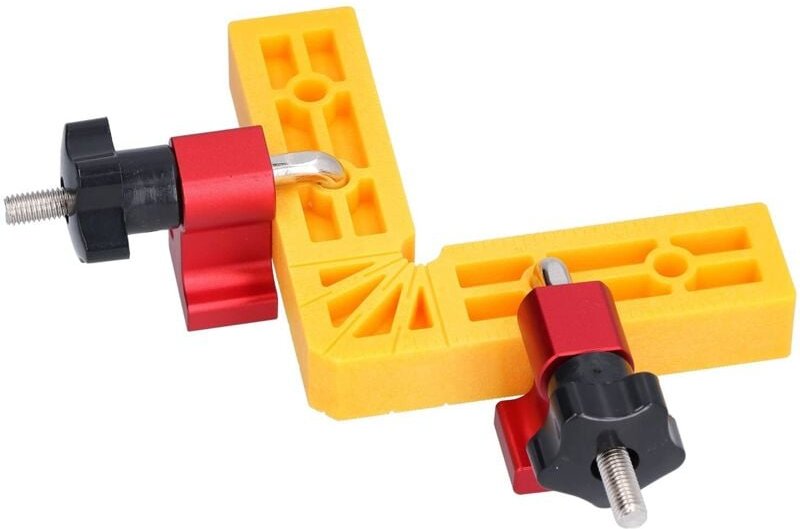 120 x 120 mm großer Winkel für Holzbearbeitung mit rutschfestem Griff, faltbar, aus Kunststoff, 90°-Positionierwinkel, r...