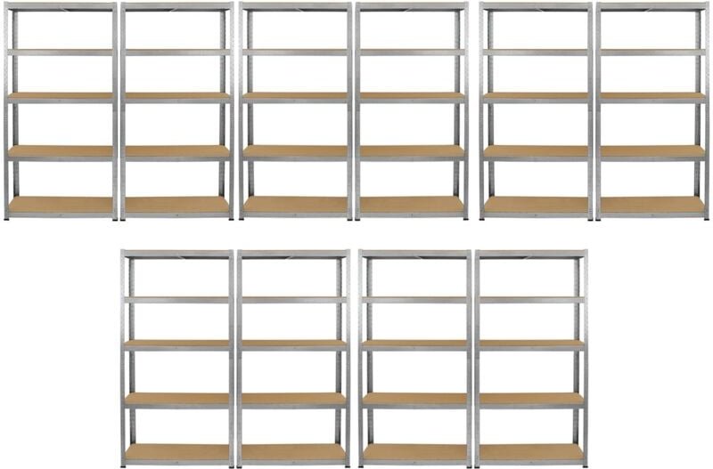 Monster Shop - 10 x verzinkte Garagenregal Stahlregal Industrieregal Werkstattregal Steckregal