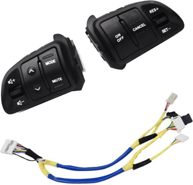 Tlily - Auto-Lenkradknopf mit Heizungskabelbaum 96700-3W502 für 2011-2016, Tempomat-Lautstärkereglerschalter