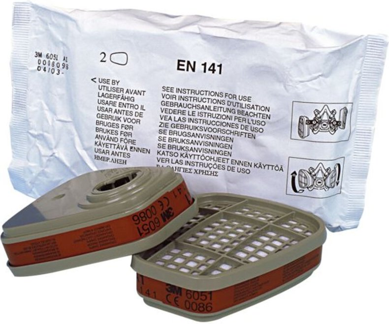 Atemschutzfilter A1 Organische Dämpfe Formaldehyd Packung zu 8 - K6075