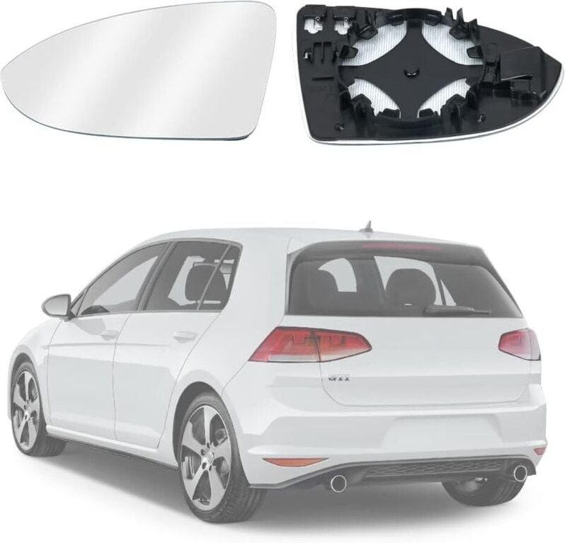 Ersatz Rückspiegelglas, Golf 7 Rückspiegel Asphärischer Spiegel Autospiegelglas mit Heizung, Außenspiegel Verstellbar, V...
