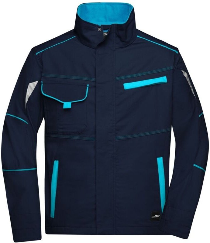 James & Nicholson Funktionelle Jacke JN849 Gr. 2XL navy/turquoise