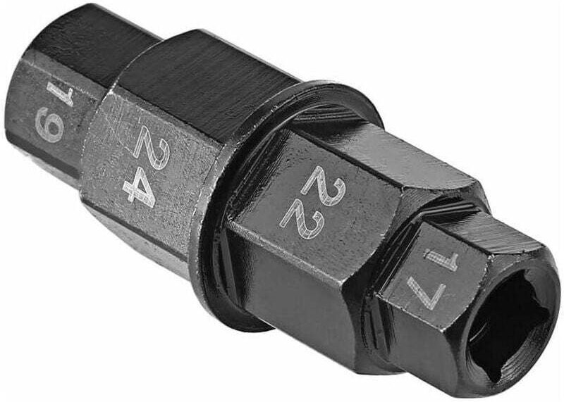 Clé Hexagonale pour Broche de Roue Moto Outil Démontage Moyeu Avant Adaptateur Douille 17mm 19mm 22mm 24mm