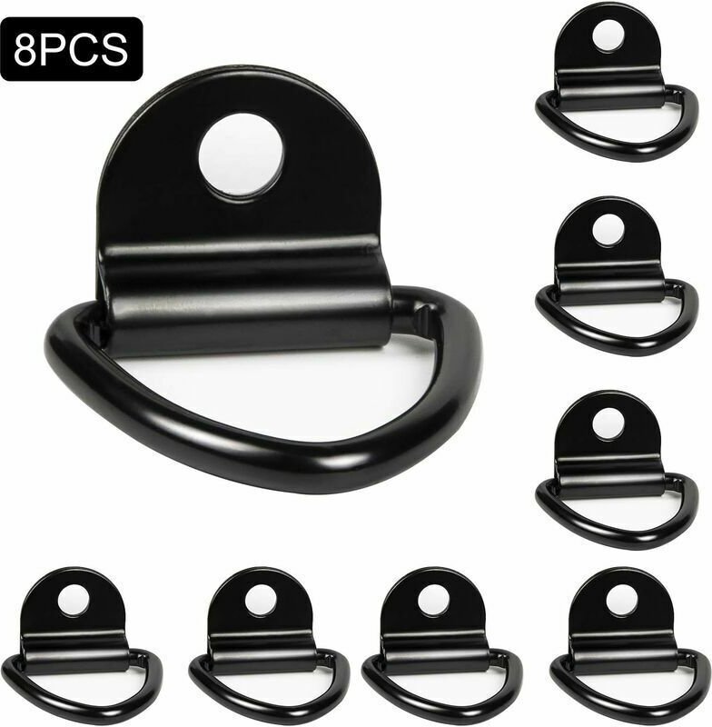8-teiliges Schwerlast-Befestigungsring-Set aus D-Ringen für Boote, Vans, Lkw und Lagerhallen